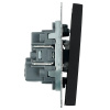 Выключатель двухклавишный Stekker Эмили RSW10-5116-05 черный уголь soft touch 50824