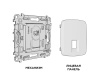 Комплект механизма компьютерной розетки Ambrella Volt RJ-45 (8P8C) CAT6A экранированной с автоматической защитной шторкой OMEGA MO212005 Жемчуг QUANT (OP2120, VM185)