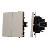 Выключатель проходной 2 кл софт-тач кашемир Arlight SWT-MKP2-SFPL-CA (250V, 10A) 059422(1)