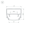 Профиль Arlight STRETCH-S-35-CEIL-CENTER-2000 (GAMMA35) 040699