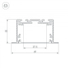 Профиль Arlight S2-LINIA69-F 029470