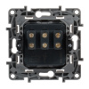 Выключатель трехклавишный Legrand Etika 10A 250V слоновая кость 672313