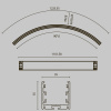 Радиусный профиль Maytoni Led strip ALM-3535R-B-EX-90°-1.5M