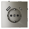 Розетка с USB, A+C Voltum S70 VLS040504 (шелк)