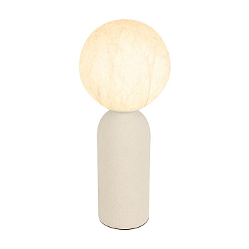 Настольная лампа Arlight SP-SILKA-TAB-R150-6W Warm2700 (WH, 330 deg, 230V, TOUCH-DIM) (IP20, Натуральный шелк) 056890
