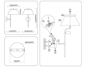 Бра Ambrella Light High Light Classic LH72475