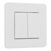 Выключатель двухклавишный Arte Milano SET16-1-30-2 white
