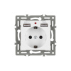Механизм розетки с USB зарядкой Arlight SCT-MUAA-PL-WH (250V, 16A) 043733