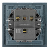 Выключатель 3-клавишный (механизм) Stekker Мия 250В 10А RSW10-3108-05 черный бархат 50444