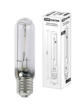 Лампа натриевая высокого давления TDM Electric E40 100W 2100K прозрачная SQ0325-0027