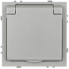 Розетка Эра Galaxy 15-2103-03 c заземлением 2P+E Schuko со шторками с крышкой 16А-250В IP20 алюминий Б0070662
