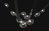 Подвесной светодиодный светильник Crystal Lux Bosque SP7 L3000 Black/Transparent