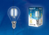 Лампа светодиодная филаментная (UL-00002207) Uniel E14 6W 4000K прозрачная LED-G45-6W/NW/E14/CL GLA01TR
