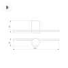 Настенный светильник Arlight SP-Vinci-M-S1200x55-12W Warm3000 036931