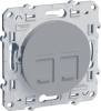 Розетка RJ45 двойная Schneider Electric Odace S53R481