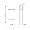 Уличный светодиодный светильник Arlight LGD-Path-Frame-Rotary-H300G-6W Warm3000 020397(1)