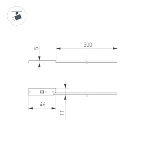 Коннектор питания для магнитного шинопровода Arlight MAG-MICROCOSM-CON-POWER-1500 (WH) (IP20 Пластик) 062992