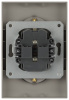 Розетка Эра Arktik 16-2105-07 двойная с заземлением 2X2P+E Schuko со шторками 16А-250В титан Б0070460
