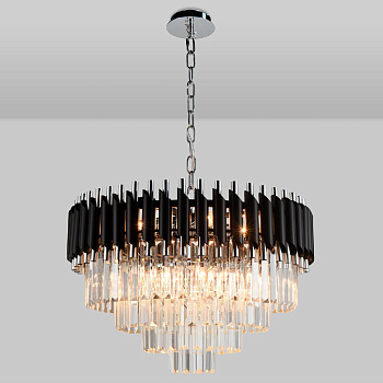 Подвесная люстра Natali Kovaltseva DARIAN 76017/10C CHROME BLACK