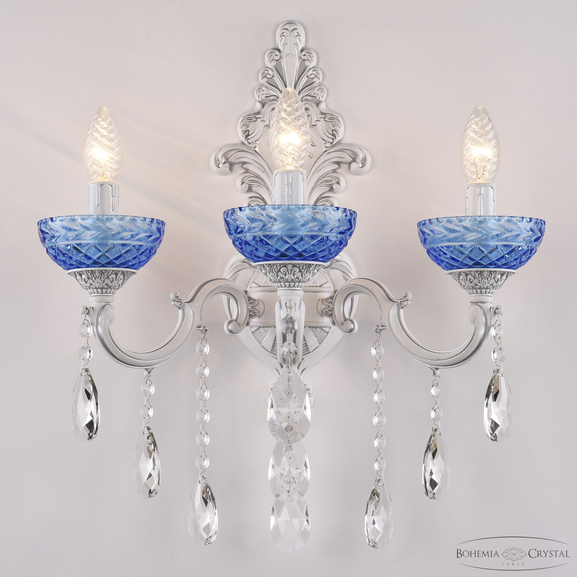 Бра Bohemia Ivele Crystal AL7801B15/3/175 B WMN P Aquamarine/M-1F