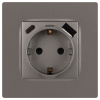 Розетка со шторками с USB type-A+C Эра 12-4108-16 Б0067762