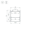 Профиль Arlight LINE-6070-2000 ANOD BLACK 046402