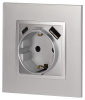 Розетка со шторками с USB type-A+C Эра Elegance 14-4108-03 Б0067741