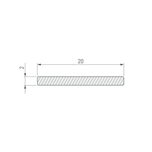 Полоса Arlight ARH-W20-3000 WHITE (Алюминий) 063286
