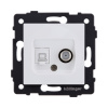 Розетка двойная спутниковая SAT + RJ45 Cat.6, белый матовый Kollinger REA-022WM для Aspekt, Eleganz, Reflex