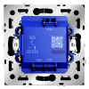 Выключатель встраиваемый Voltum S70 для жалюзи 10А, (черный матовый) VLS020708