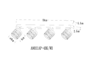 Спот Arte Lamp Atria A8031PL-4WH