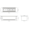 Блок розеток MX-117 (3 секции, 2 USB и RJ-45) Mebax 00-00001184