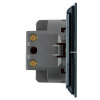 Выключатель 2-клавишный (механизм) Stekker Мия 250В 10А RSW10-3104-05 черный бархат 50443