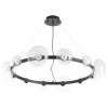 Подвесная люстра Crystal Lux BOSQUE SP12 BLACK/TRANSPARENT