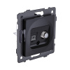 Розетка двойная спутниковая SAT + RJ45 Cat.6, черный матовый Kollinger REA-022BM для Aspekt, Eleganz, Reflex