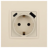 Розетка со шторками с USB type-A+C Эра Elegance 14-4108-02 Б0067725