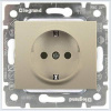Розетка 2К+3 Legrand Galea Life 16A 250V с/з со шторками автоматические клеммы титановая 771463