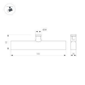 Трековый светильники Arlight ART-APRIORI-FLAT-L500-15W Day4000 039399