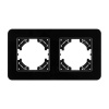 Рамка на 2 поста стеклянная Arlight FRM-OMALI-GS-2-BK 049693