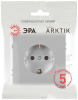 Розетка Эра Arktik 16-2102-03 с заземлением 2P+E Schuko со шторками 16А-250В алюминий Б0070426