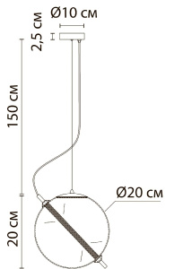 Подвесной светильник Arte Lamp Нolly A3220SP-1PB