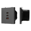 Механизм розетки с быстрой USB зарядкой Arlight SCT-NOBE-MUACC-SFPL-FC-GR (65W, QC3) 061837