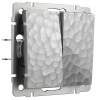 Выключатель Werkel Hammer двухклавишный проходной серебряный W1222006 4690389162404