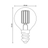 Лампа светодиодная филаментная Uniel LED-G45-4W/3000K/E14/CL GLY01TR UL-00011938