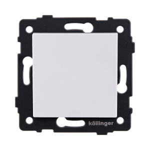 Выключатель 1-клавишный проходной 10А/250В, белый Kollinger REA-S-003WH для Aspekt, Eleganz, Reflex