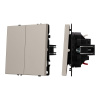 Выключатель 2 кл софт-тач кашемир Arlight SWT-MK02-SFPL-CA (250V, 10A) 059419(1)