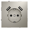 Розетка с USB, А+А Voltum S70 VLS040403 (кашемир)