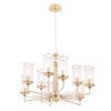 Подвесная люстра Crystal Lux GLORIA SP9 BRASS