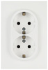 Розетка Эра Arktik 16-2105-08 двойная с заземлением 2X2P+E Schuko со шторками 16А-250В белый матовый Б0070461