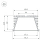 Профиль Arlight KLUS-POWER-RW70F-2000 ANOD 019881
